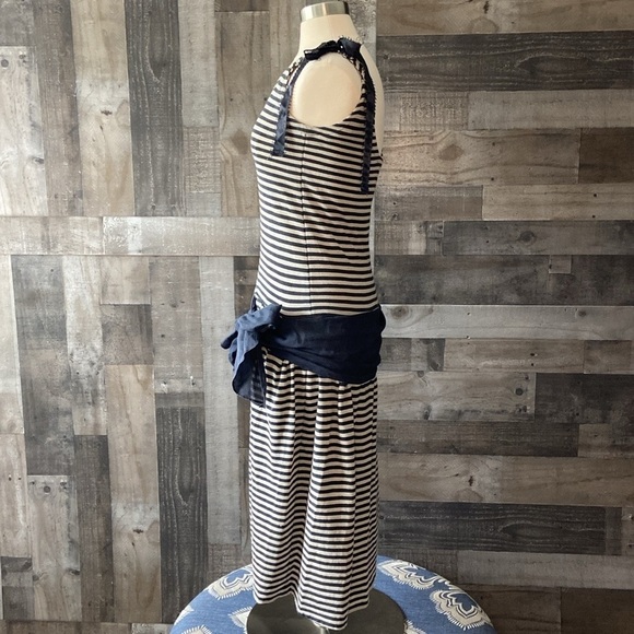 Handmade dropwaist 1920s flapper dress large stripes Halloween costume party - Picture 8 of 12